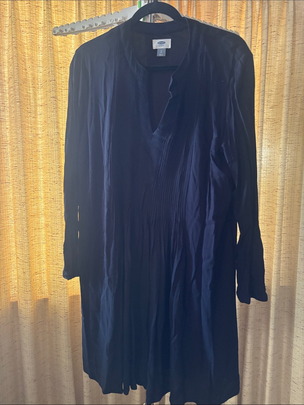 Old Navy BalvkPleated Long Sleeve Tunic Dress